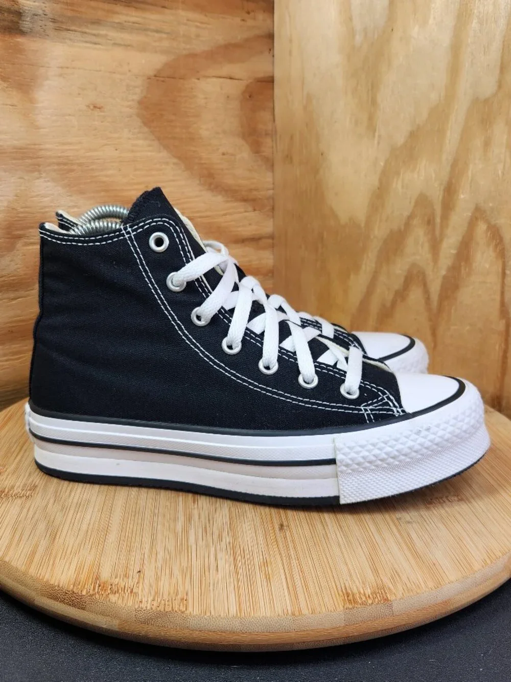 Converse Chuck Taylor All Star Lift Platform Canvas Sneakers Girls Kids Size 3.5